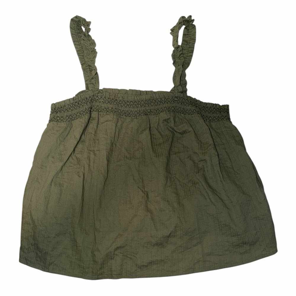 Olive Top with Ruffle Straps - Picture 5 of 6